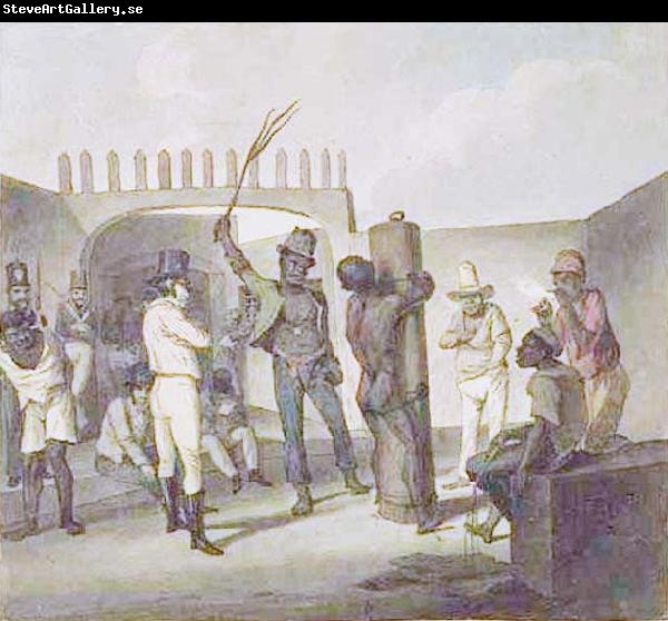 Augustus Earle Punishing negroes at Cathabouco